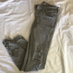 Grey american Eagle ripped jeans